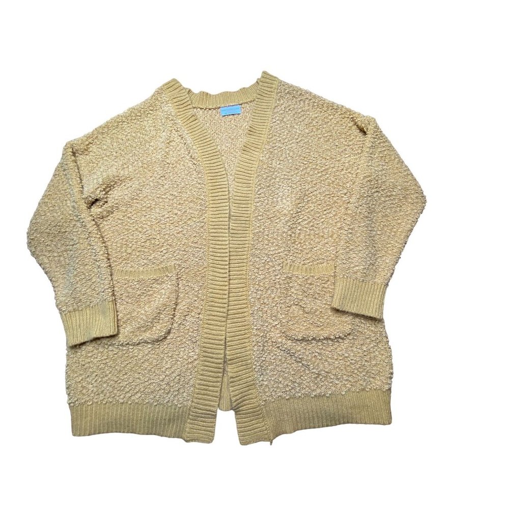 Bobbie Brooks Plus Size 1x Burnt Yellow Cardigan Sweater With Pockets